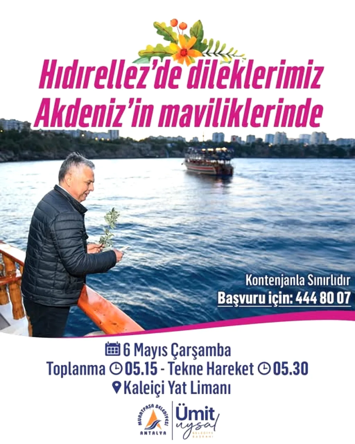 Antalya'da Hıdırellez Denizde Kutlanacak: 6 Mayıs'ta Tekne Turu Antalya'da Hıdırellez Denizde Kutlanacak: 6 Mayıs'ta Tekne Turu