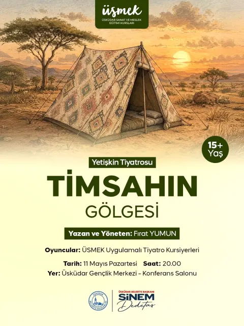Üsküdar'da Ücretsiz Tiyatro: ÜSMEK Kursiyerleri "Timsahın Gölgesi"ni Sahneliyor