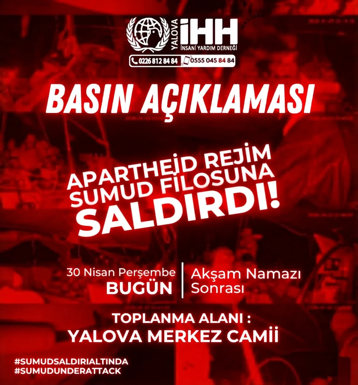 Yalova'da Sumud Filosu Saldırısı: Bugün Akşam Camide Protesto Yalova'da Sumud Filosu Saldırısı: Bugün Akşam Camide Protesto