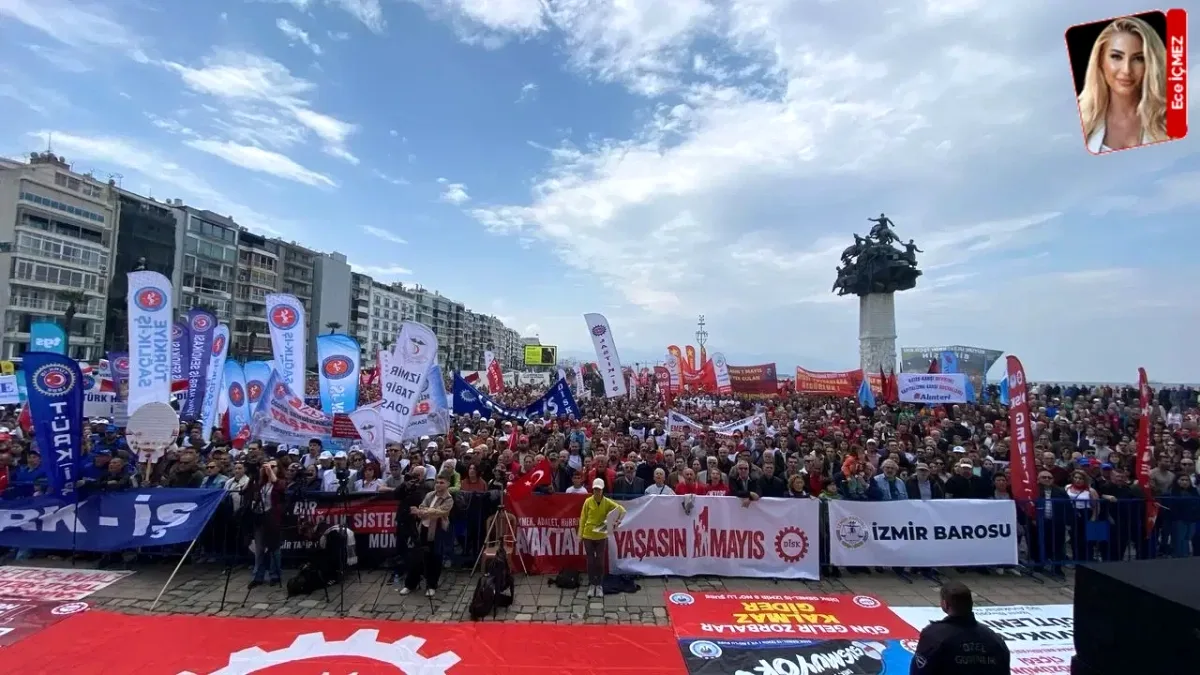 İzmir'de 1 Mayıs: Vergi Yüzde 10-15 Olsun, Tazminat Tavanı Kalsın İzmir'de 1 Mayıs: Vergi Yüzde 10-15 Olsun, Tazminat Tavanı Kalsın