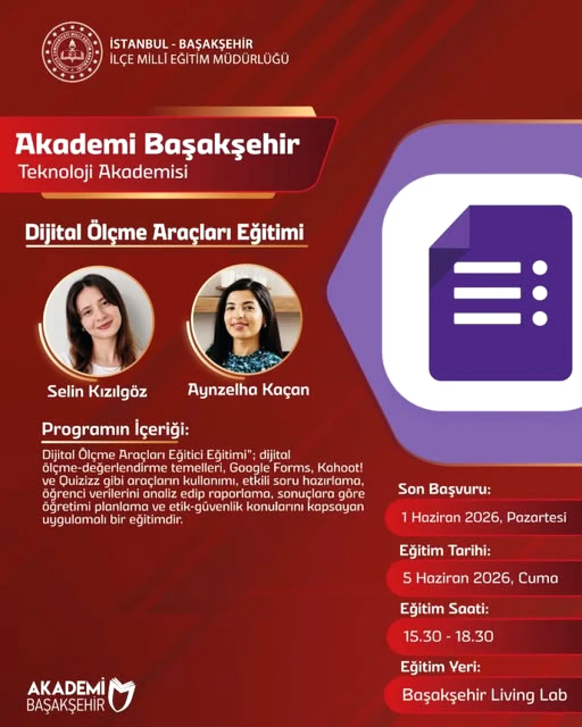 Başakşehir'de Öğretmenlere Dijital Ölçme Araçları Eğitimi Açıldı Başakşehir'de Öğretmenlere Dijital Ölçme Araçları Eğitimi Açıldı