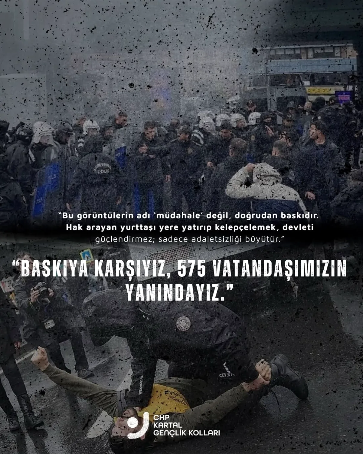 CHP Kartal'dan 575 Gözaltıya Destek: "Baskıya Değil Adalete İhtiyaç Var" CHP Kartal'dan 575 Gözaltıya Destek: "Baskıya Değil Adalete İhtiyaç Var"