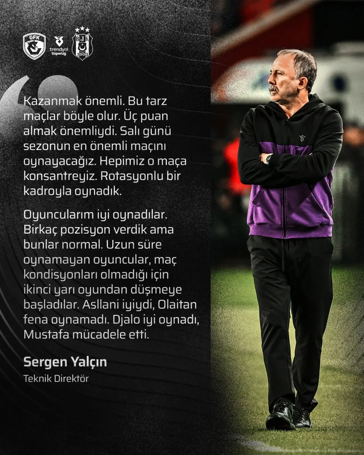 Sergen Yalçın'dan Rotasyon Açıklaması: "Yorgunluk Birikimi Var" Sergen Yalçın'dan Rotasyon Açıklaması: "Yorgunluk Birikimi Var"
