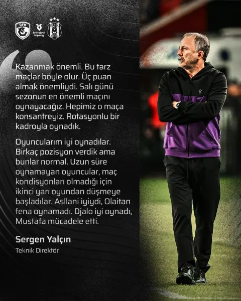 Sergen Yalçın'dan Rotasyon Açıklaması: "Yorgunluk Birikimi Var"