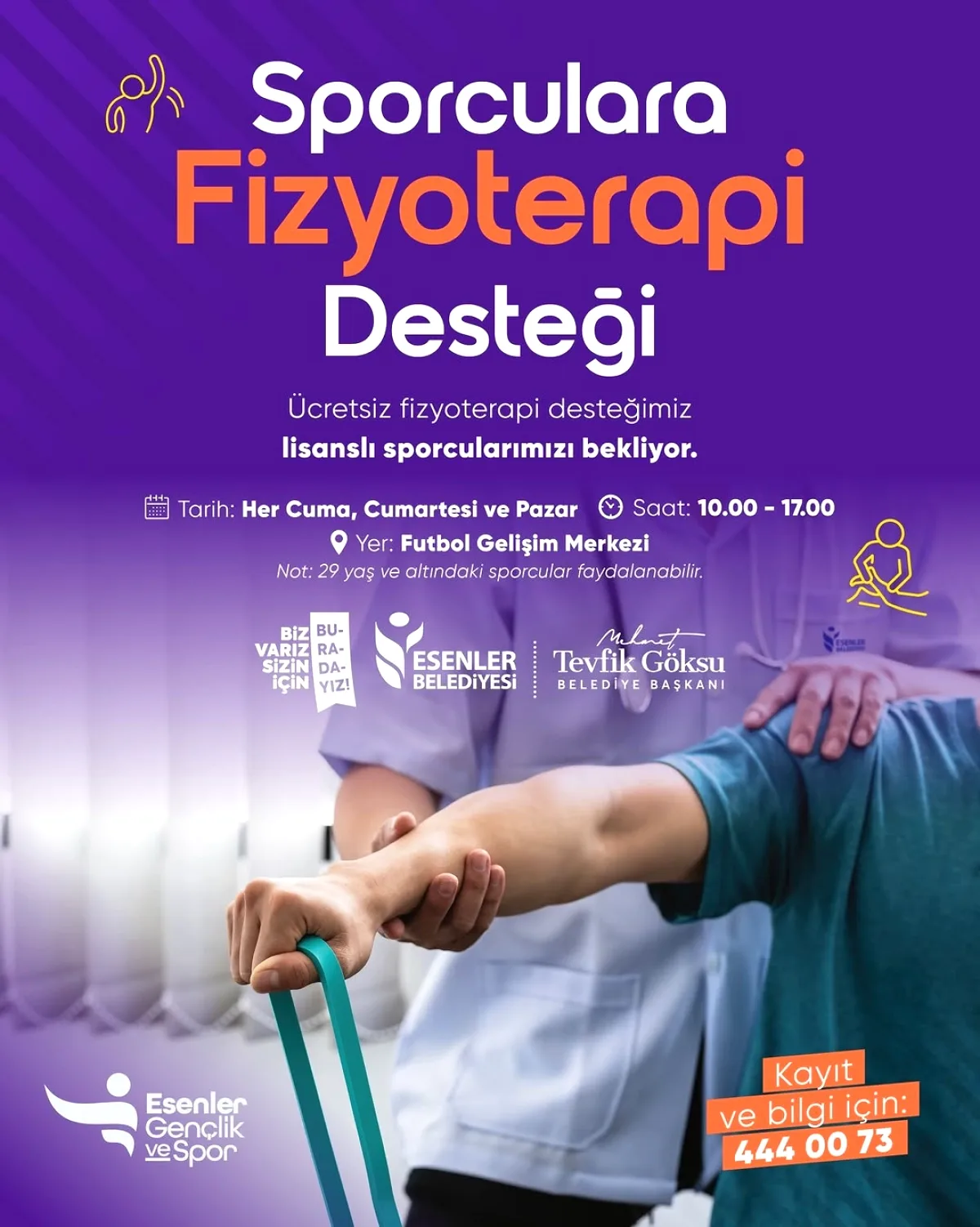 Esenler'de Genç Sporculara Ücretsiz Fizyoterapi Desteği Başladı Esenler'de Genç Sporculara Ücretsiz Fizyoterapi Desteği Başladı