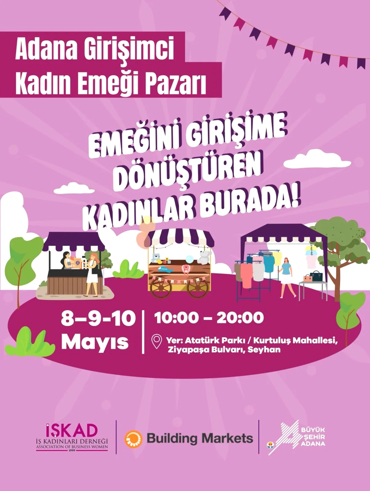 Adana'da Kadın Emeği Festivali: 8-10 Mayıs'ta Atatürk Parkı'nda Buluşuyoruz Adana'da Kadın Emeği Festivali: 8-10 Mayıs'ta Atatürk Parkı'nda Buluşuyoruz