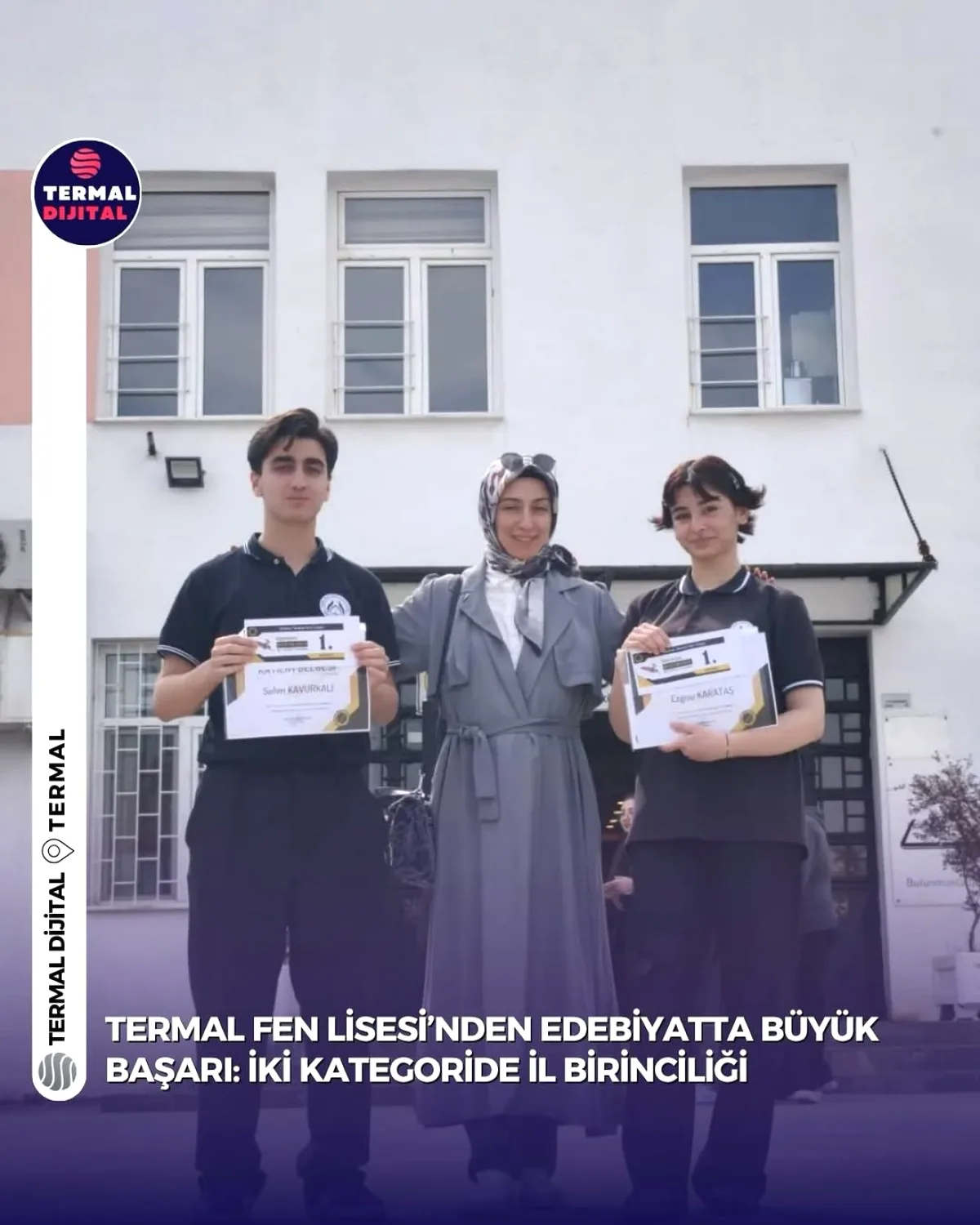 Termal Fen Lisesi'nden Çifte Başarı: Şiir ve Öyküde İl Birinciliği Termal Fen Lisesi'nden Çifte Başarı: Şiir ve Öyküde İl Birinciliği