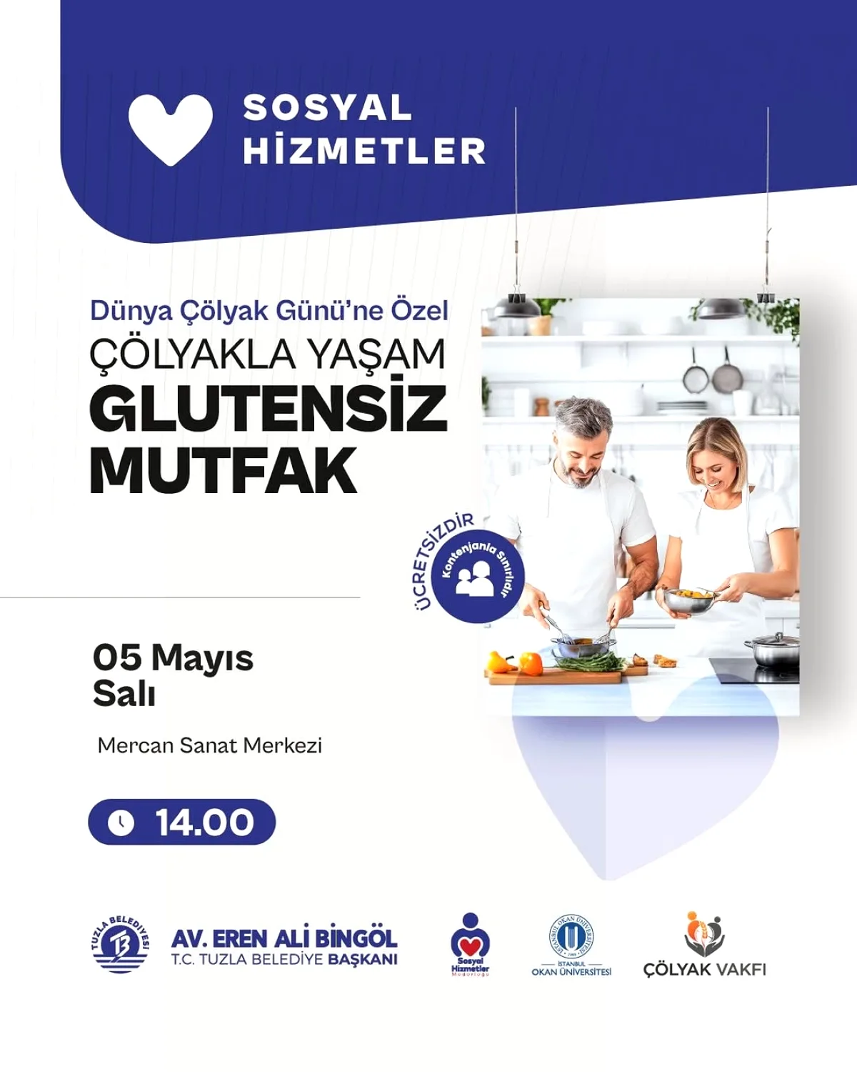 Tuzla'da Çölyaklı Öğrenciler İçin Glütensiz Mutfak Atölyesi: 5 Mayıs'ta Tuzla'da Çölyaklı Öğrenciler İçin Glütensiz Mutfak Atölyesi: 5 Mayıs'ta