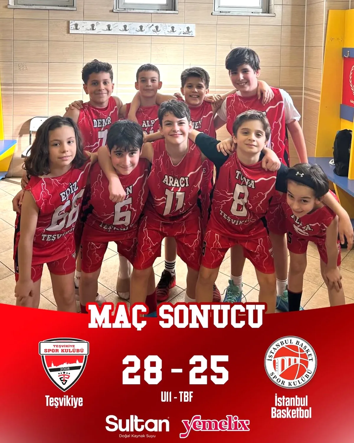 Teşvikiye U11 Basketbol Takımı, İstanbul Basketbol'u 28-25 Mağlup Etti Teşvikiye U11 Basketbol Takımı, İstanbul Basketbol'u 28-25 Mağlup Etti