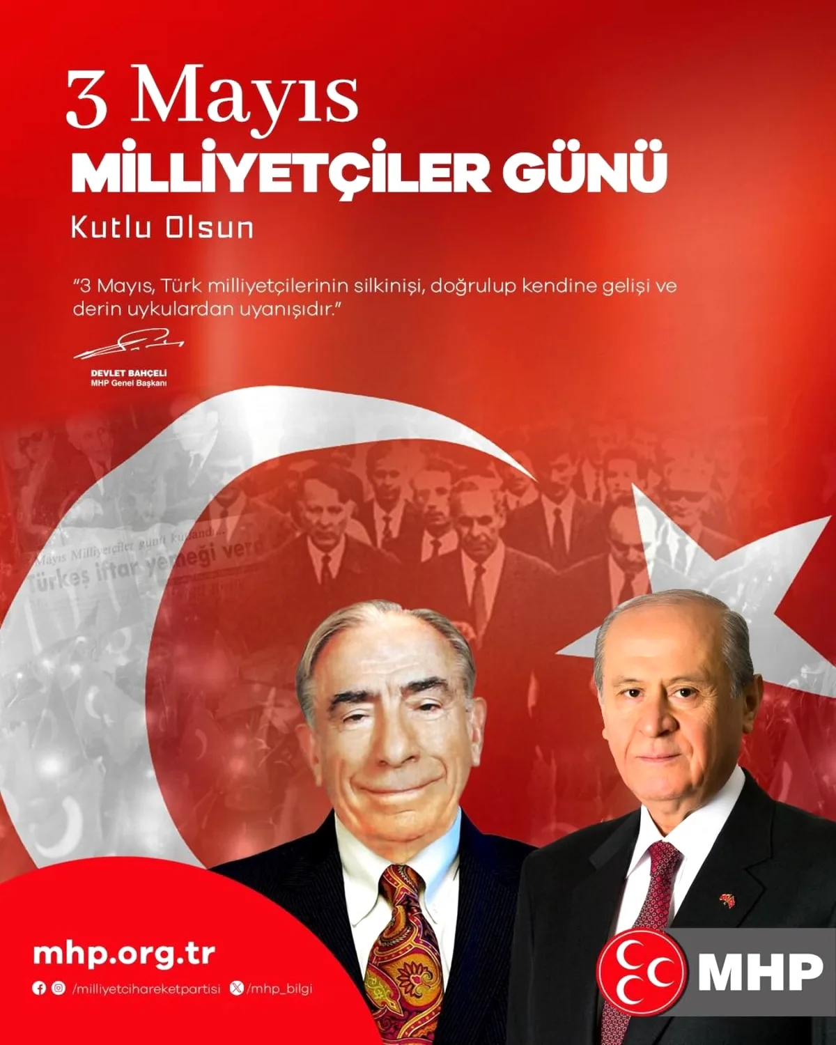 Akyurt MHP'den 3 Mayıs Mesajı: Milliyetçiler Günü Kutlu Olsun Akyurt MHP'den 3 Mayıs Mesajı: Milliyetçiler Günü Kutlu Olsun