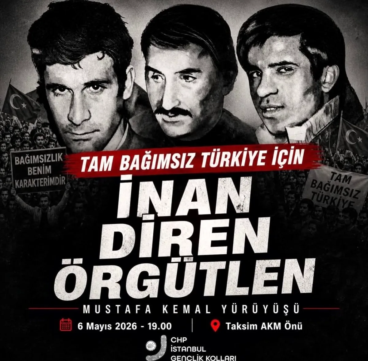 CHP Adalar Gençlik Kolları 6 Mayıs'ta Taksim'de Yürüyüş Düzenliyor CHP Adalar Gençlik Kolları 6 Mayıs'ta Taksim'de Yürüyüş Düzenliyor