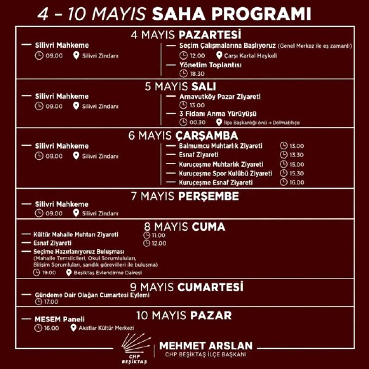 CHP Beşiktaş İlçe Başkanlığı Haftalık Saha Çalışması Başladı CHP Beşiktaş İlçe Başkanlığı Haftalık Saha Çalışması Başladı