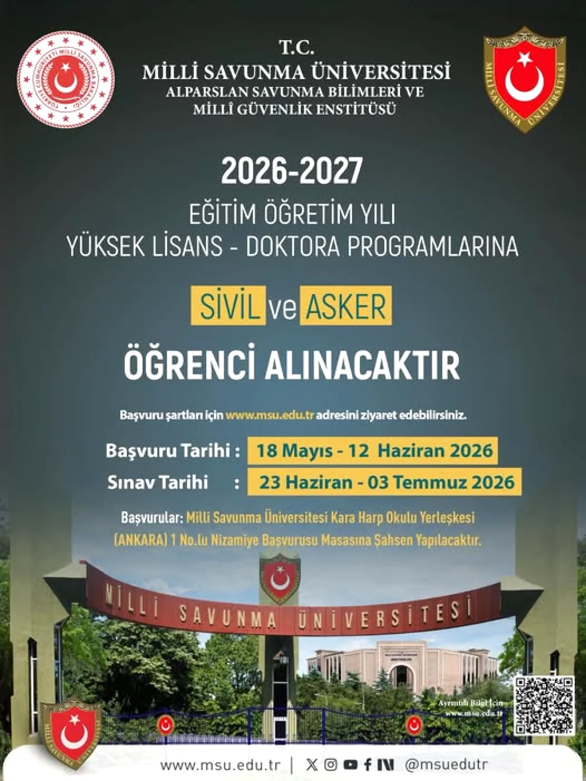 MSÜ Alparslan Enstitüsü'nden Çağrı: 2026-2027 Yüksek Lisans ve Doktora Başvuruları MSÜ Alparslan Enstitüsü'nden Çağrı: 2026-2027 Yüksek Lisans ve Doktora Başvuruları