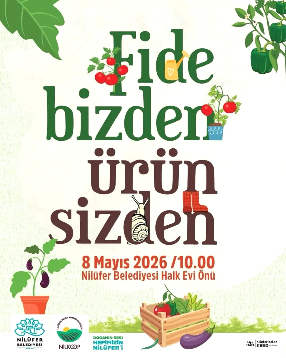 Nilüfer'de Ücretsiz Fide Dağıtımı: 8 Mayıs'ta Halk Evi Önünde Nilüfer'de Ücretsiz Fide Dağıtımı: 8 Mayıs'ta Halk Evi Önünde