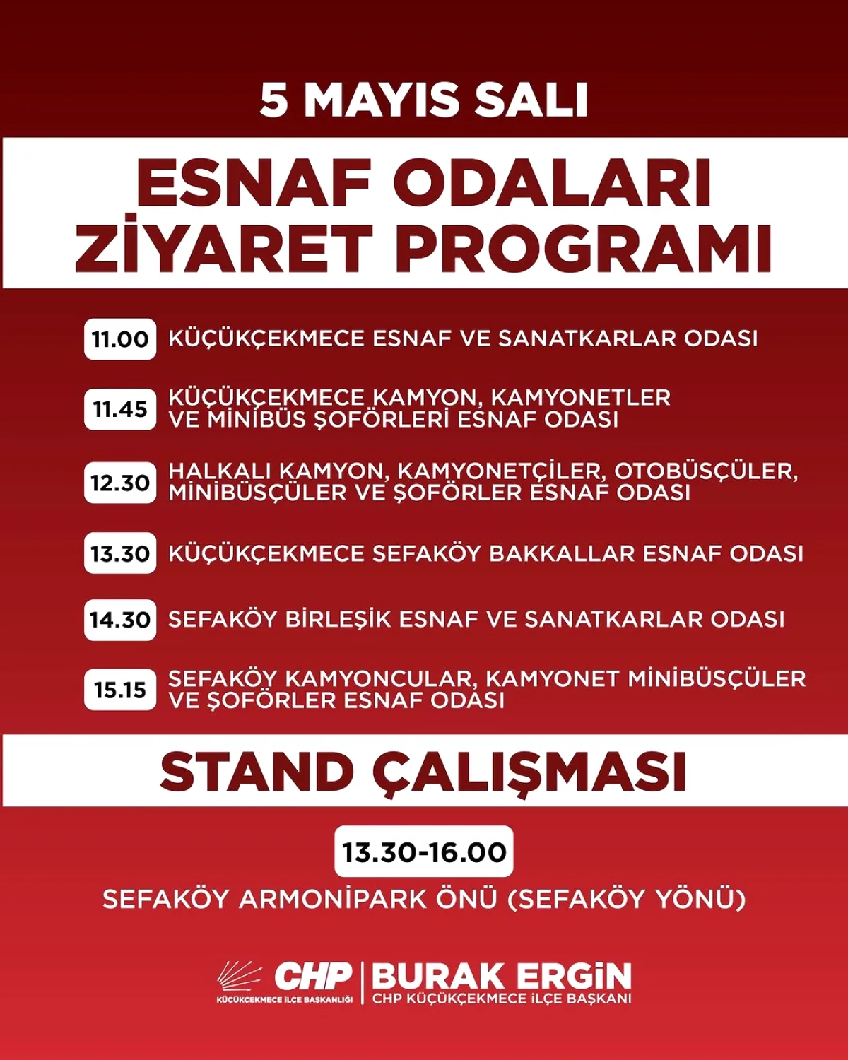CHP Küçükçekmece'den Esnaf Ziyareti ve Sefaköy'de Stand CHP Küçükçekmece'den Esnaf Ziyareti ve Sefaköy'de Stand