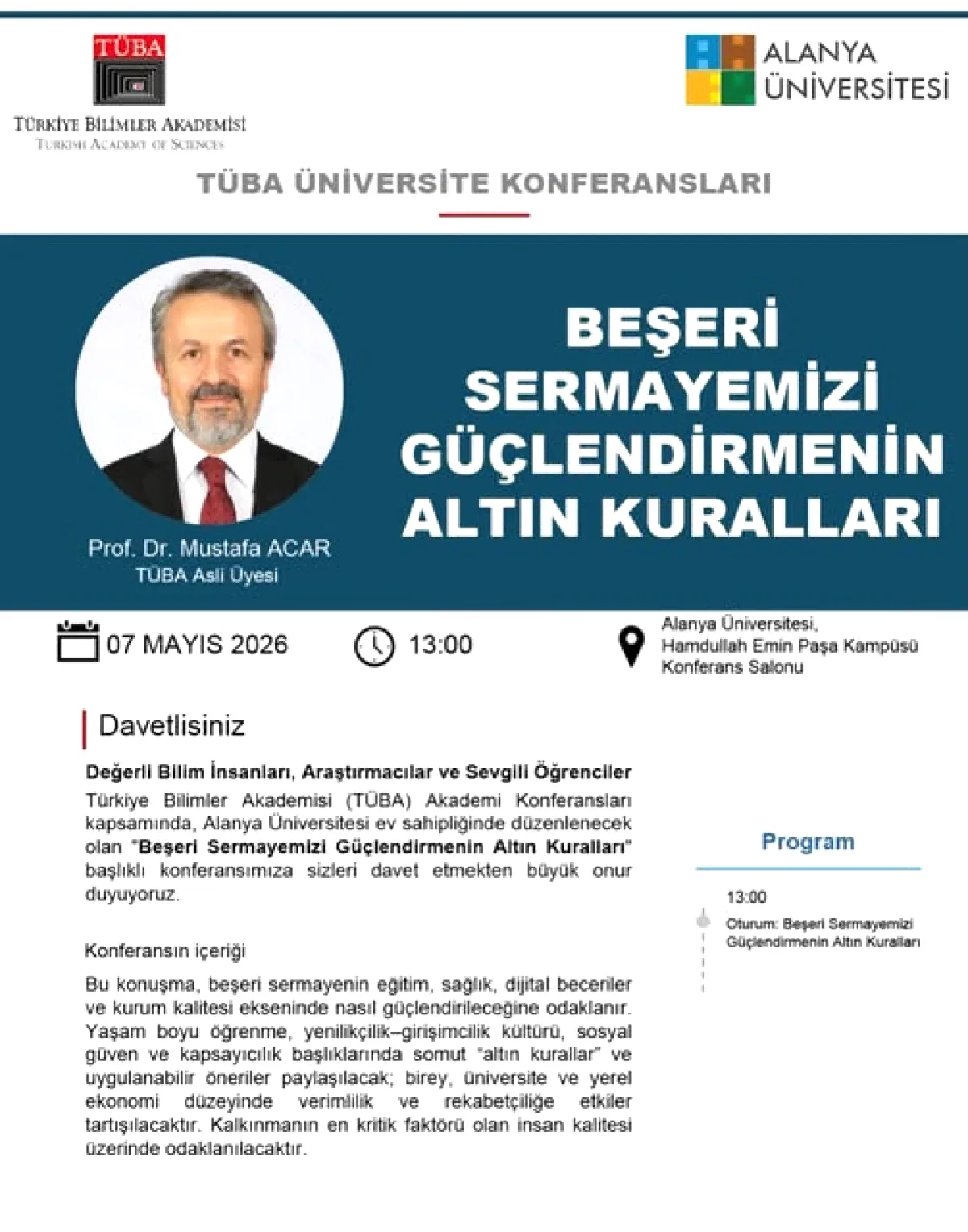 Beşeri Sermaye Nasıl Güçlenir? 7 Mayıs'ta ALKÜ'de Önemli Panel Beşeri Sermaye Nasıl Güçlenir? 7 Mayıs'ta ALKÜ'de Önemli Panel