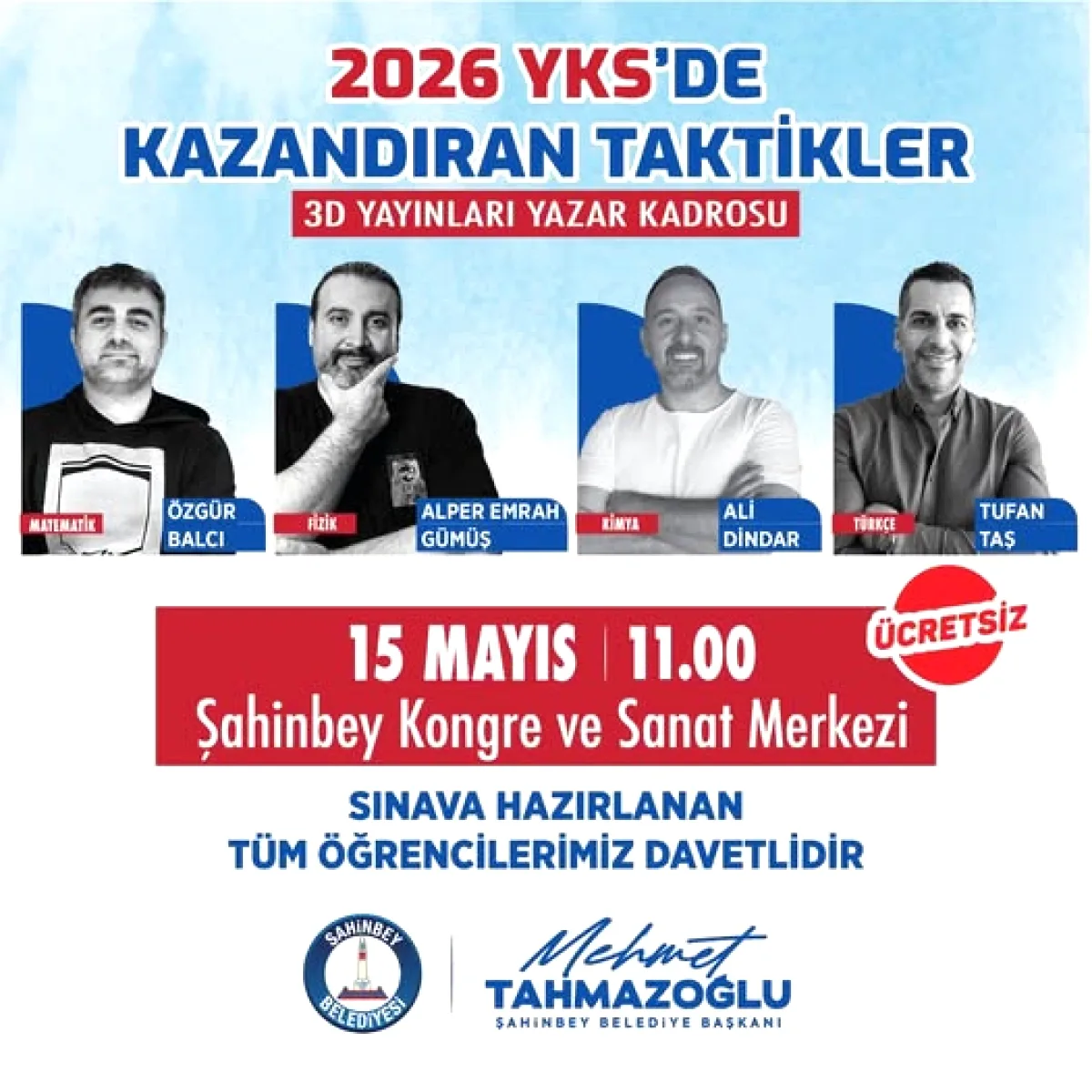 Şahinbey'de Sınav Öncesi Motivasyon Semineri: 15 Mayıs'ta Ücretsiz Etkinlik Şahinbey'de Sınav Öncesi Motivasyon Semineri: 15 Mayıs'ta Ücretsiz Etkinlik
