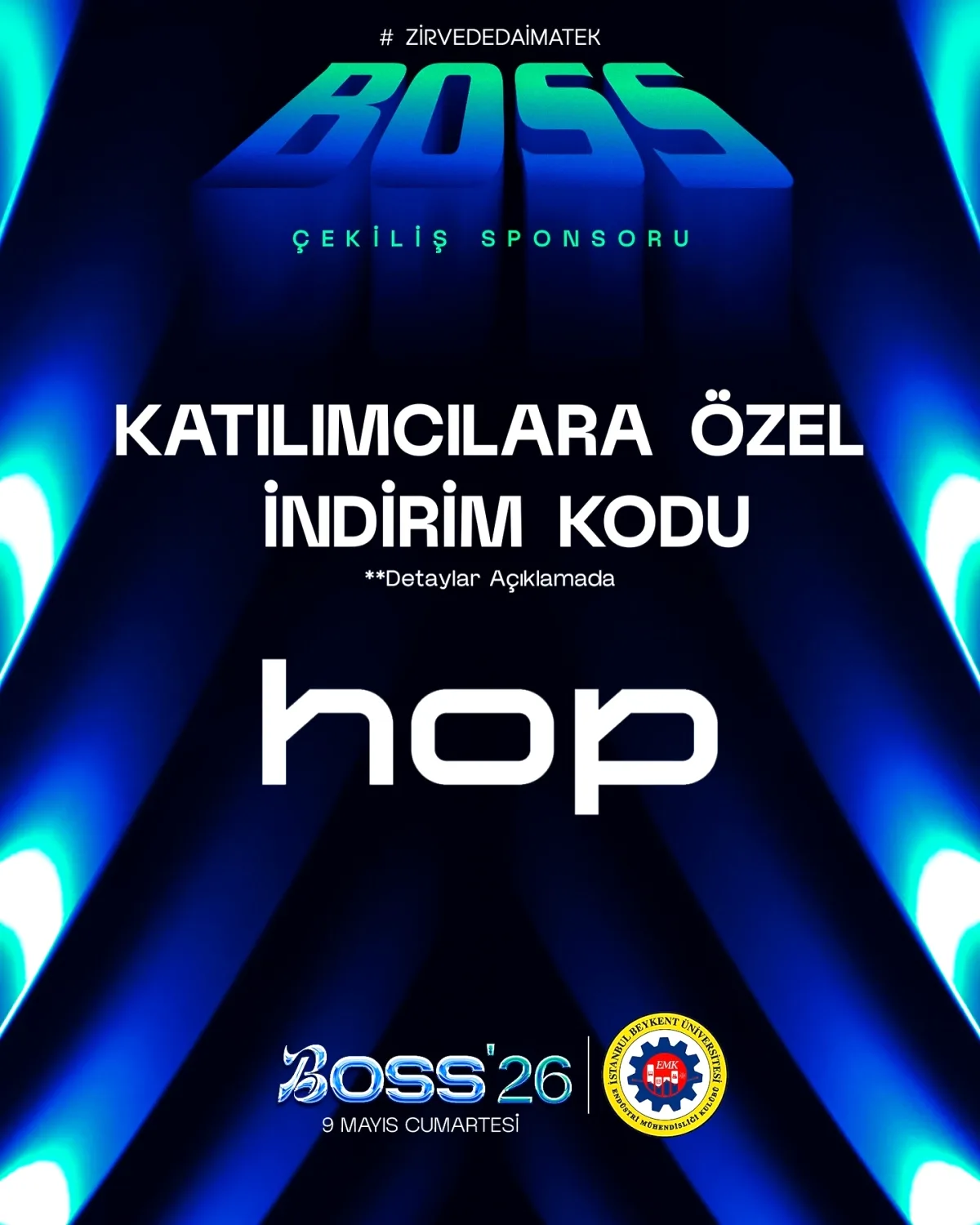Beykent BOSS 26 Zirvesi'ne Katılana Hop'tan %25 İndirim Beykent BOSS 26 Zirvesi'ne Katılana Hop'tan %25 İndirim