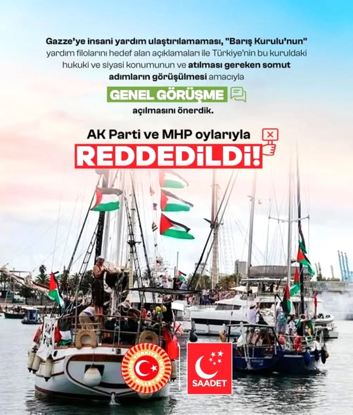 Saadet Partisi Kozan'dan Meclis'e: "Gazze Önergesini İktidar Reddetti" Saadet Partisi Kozan'dan Meclis'e: "Gazze Önergesini İktidar Reddetti"