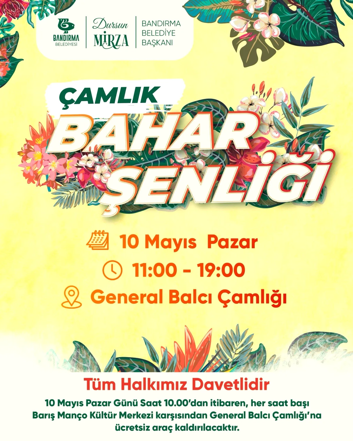 Bandırma'da Çamlık Bahar Şenliği: 10 Mayıs'ta Doğada Eğlence Dolu Gün Bandırma'da Çamlık Bahar Şenliği: 10 Mayıs'ta Doğada Eğlence Dolu Gün