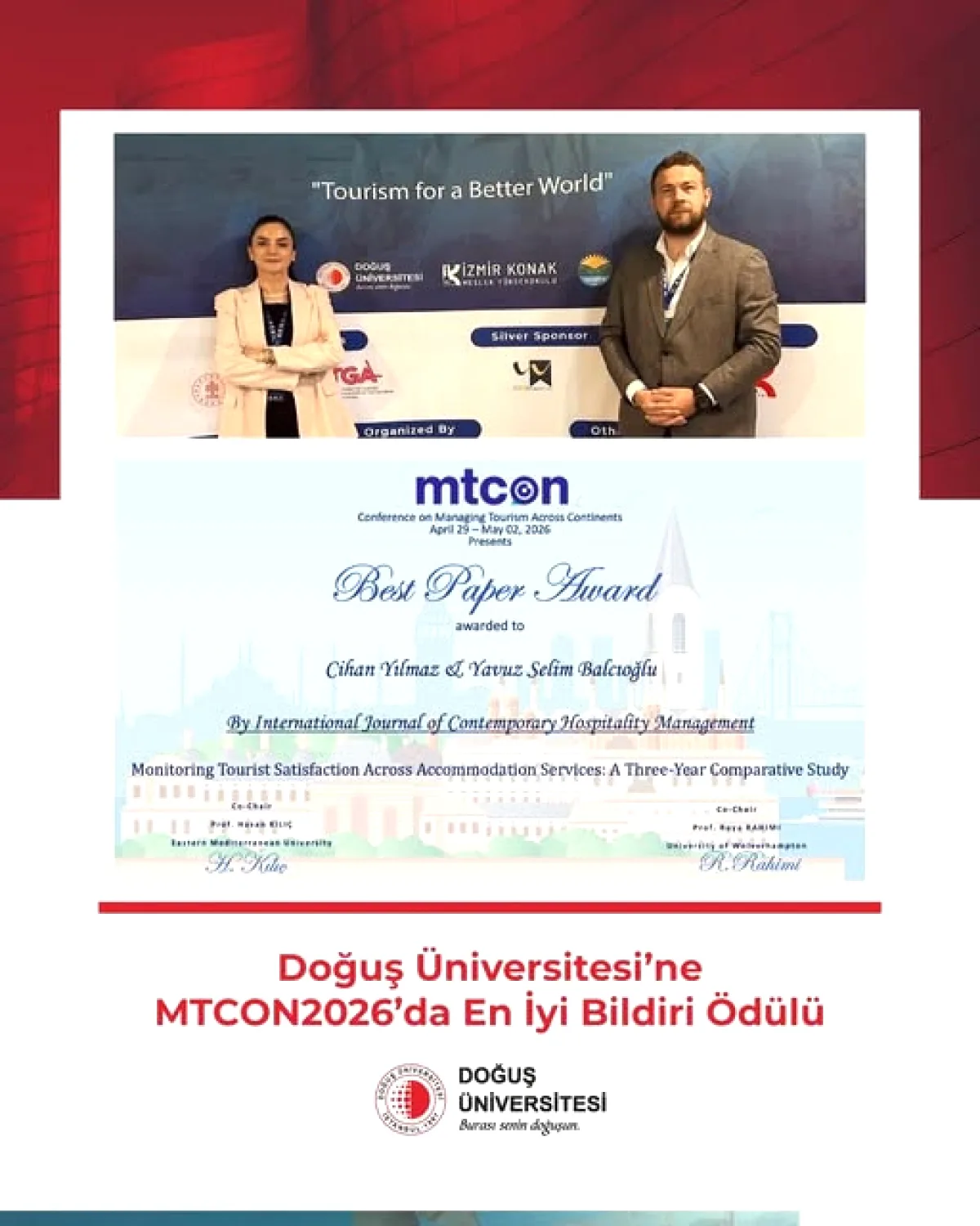 Doğuş Üniversitesi'nden MTCON2026'da SSCI Q1 Başarısı Doğuş Üniversitesi'nden MTCON2026'da SSCI Q1 Başarısı