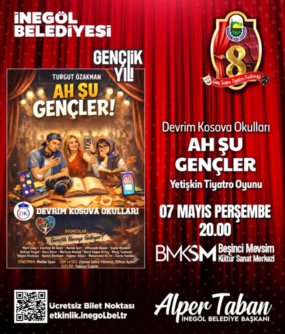 İnegöl'de 8. Genç Suare Tiyatro Festivali 7-18 Mayıs'ta Ücretsiz Sahnelenecek İnegöl'de 8. Genç Suare Tiyatro Festivali 7-18 Mayıs'ta Ücretsiz Sahnelenecek