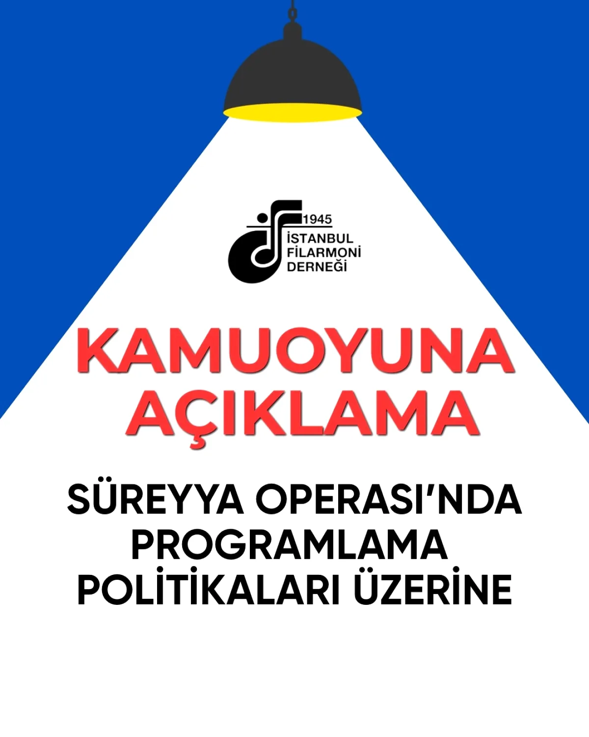 İstanbul Filarmoni Derneği'nden Süreyya Operası'na Erişim Sorunu Açıklaması İstanbul Filarmoni Derneği'nden Süreyya Operası'na Erişim Sorunu Açıklaması