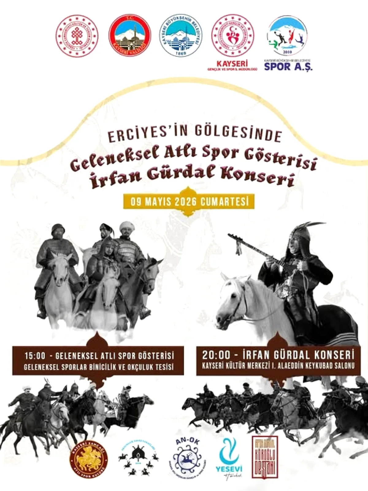 Kayseri'de Geleneksel Atlı Spor Gösterisi ve İrfan Gürdal Konseri Kayseri'de Geleneksel Atlı Spor Gösterisi ve İrfan Gürdal Konseri