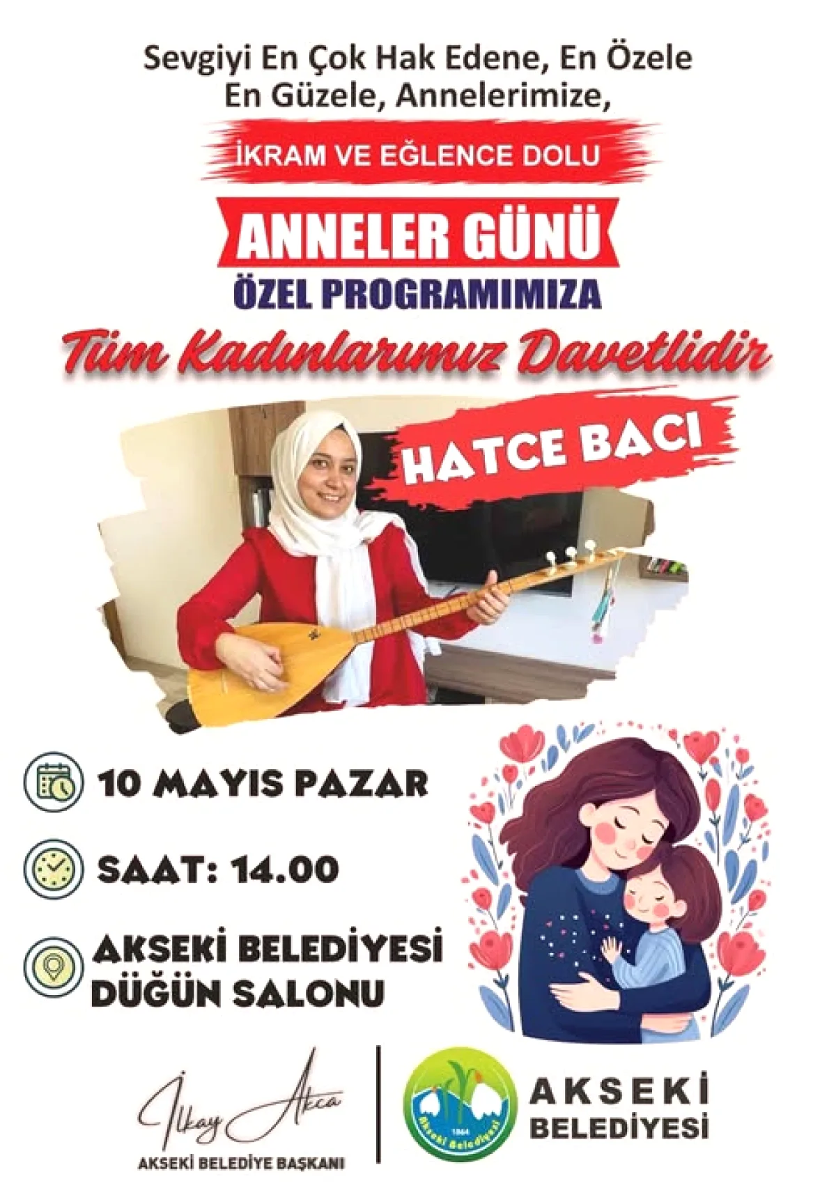 Akseki'de Anneler Günü Coşkusu: 10 Mayıs'ta Müzik ve Sürprizler Akseki'de Anneler Günü Coşkusu: 10 Mayıs'ta Müzik ve Sürprizler