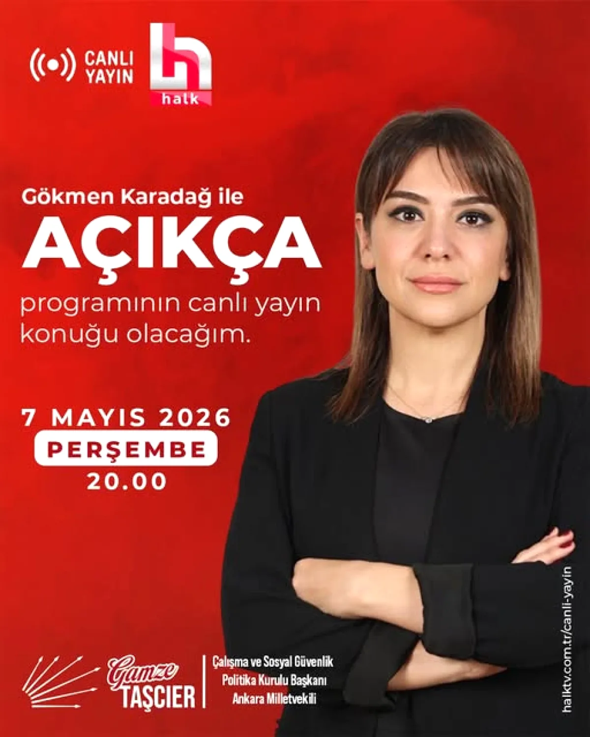 CHP'li Taşçıer Halk TV'de Açıkça Programına Konuk Oluyor CHP'li Taşçıer Halk TV'de Açıkça Programına Konuk Oluyor