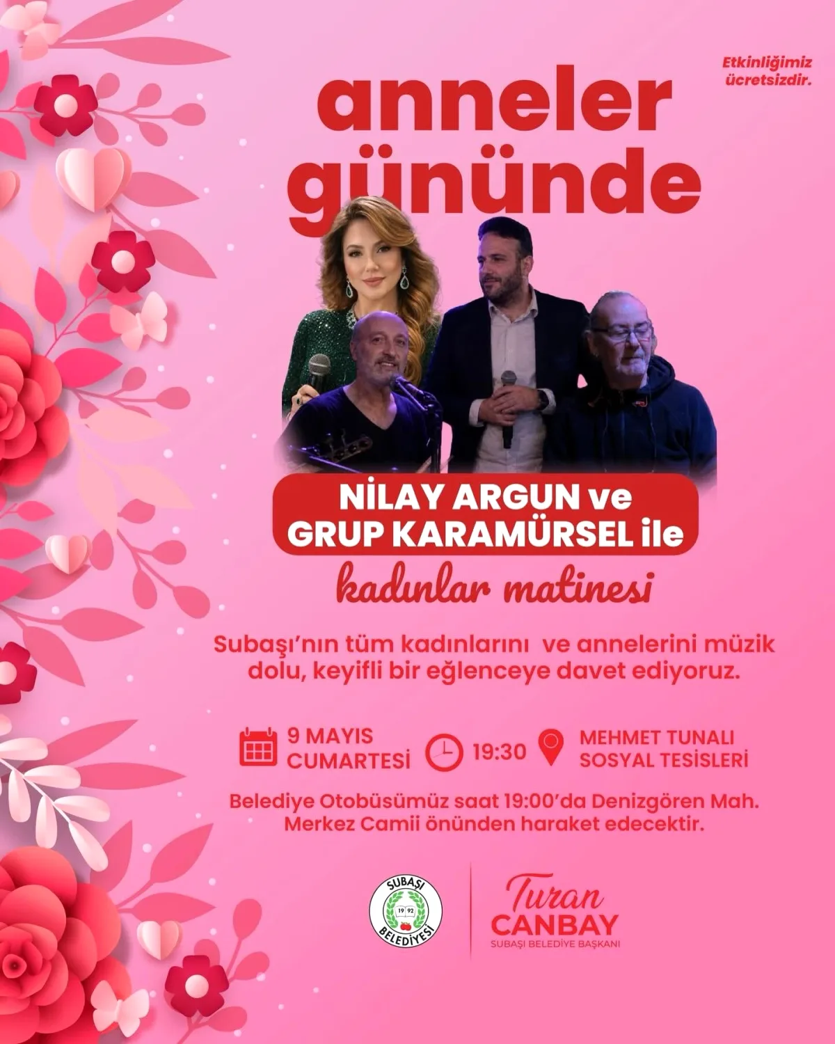 Yalova Subaşı'nda Anneler Günü Coşkusu: Nilay Argun Sahne Alacak Yalova Subaşı'nda Anneler Günü Coşkusu: Nilay Argun Sahne Alacak