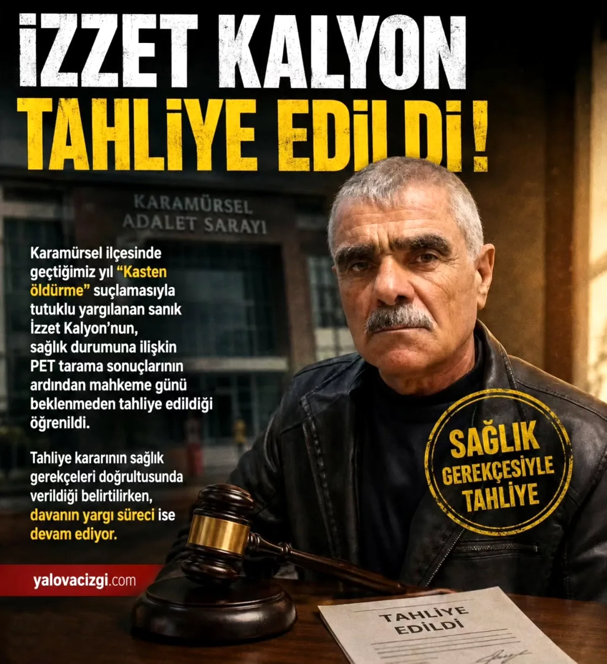 İzzet Kalyon Sağlık Gerekçesiyle Tahliye Edildi İzzet Kalyon Sağlık Gerekçesiyle Tahliye Edildi