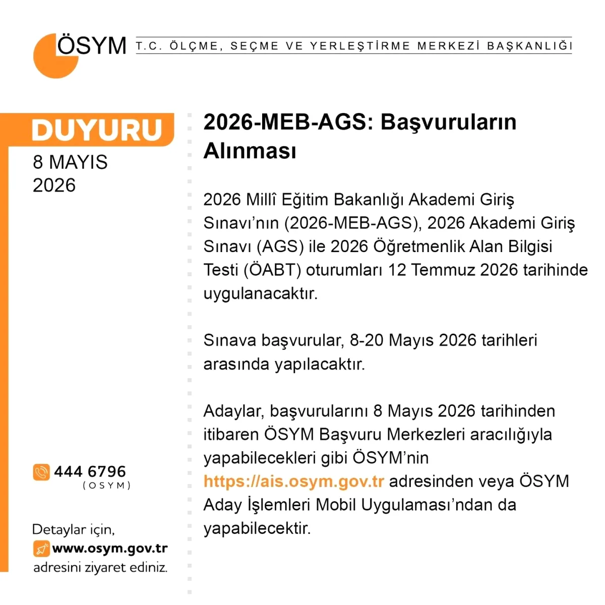 Kâğıthane'de 2026 MEB AGS Başvuruları Başladı: Son Tarih 20 Mayıs Kâğıthane'de 2026 MEB AGS Başvuruları Başladı: Son Tarih 20 Mayıs