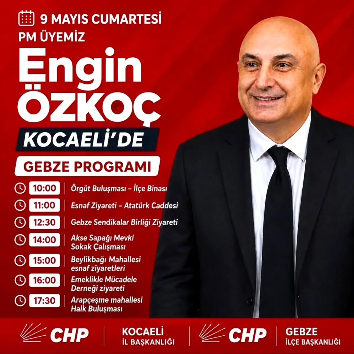 CHP'li Özkoç ve Çiler, Gebze'de Esnaf ve Vatandaşlarla Buluşacak CHP'li Özkoç ve Çiler, Gebze'de Esnaf ve Vatandaşlarla Buluşacak