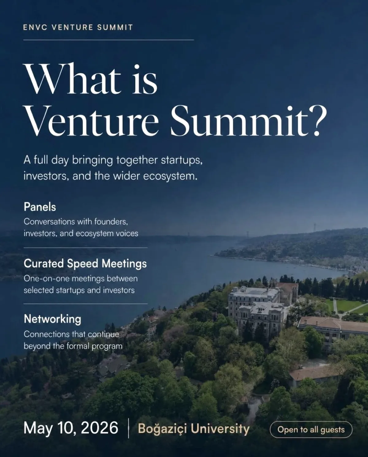 ENVC Venture Summit Yarın Boğaziçi'nde: Startup'lar Yatırımcılarla Buluşuyor ENVC Venture Summit Yarın Boğaziçi'nde: Startup'lar Yatırımcılarla Buluşuyor