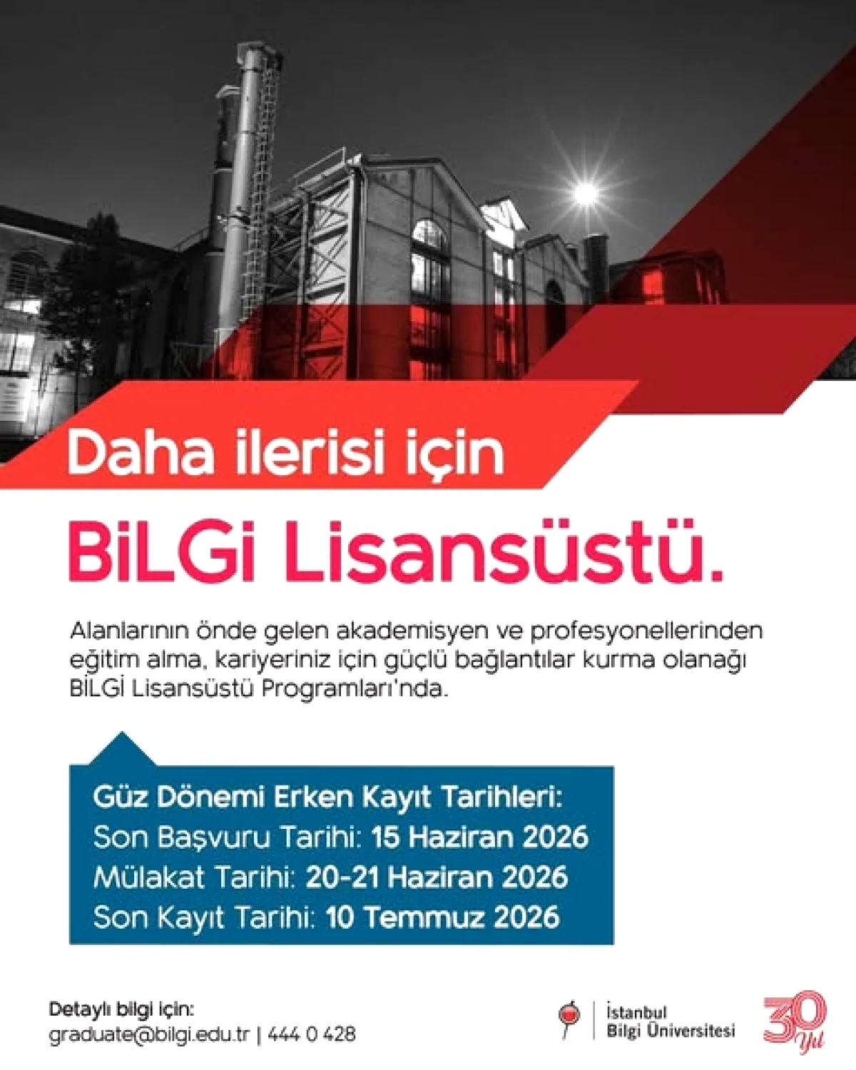 İstanbul Bilgi Üniversitesi Lisansüstü Başvuruları: 2026'da Kariyer Fırsatı İstanbul Bilgi Üniversitesi Lisansüstü Başvuruları: 2026'da Kariyer Fırsatı