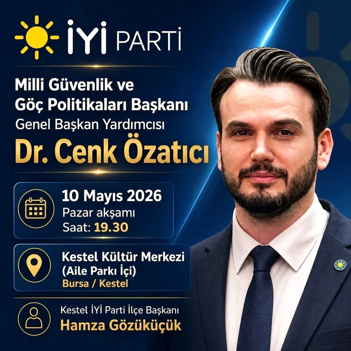 İYİ Parti'den Kestel'de Hemşehri Buluşması: Yarın Saat 19.30'da İYİ Parti'den Kestel'de Hemşehri Buluşması: Yarın Saat 19.30'da