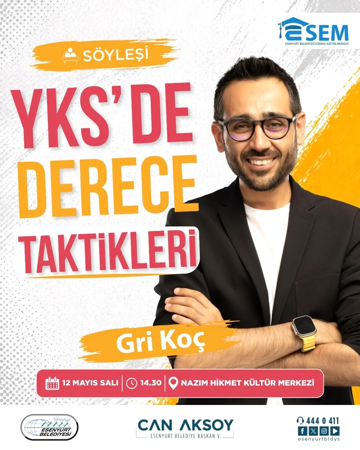 Gri Koç Esenyurt'ta: YKS'de Derece Yapmanın Sırları 12 Mayıs'ta Gençlerle Buluşuyor Gri Koç Esenyurt'ta: YKS'de Derece Yapmanın Sırları 12 Mayıs'ta Gençlerle Buluşuyor