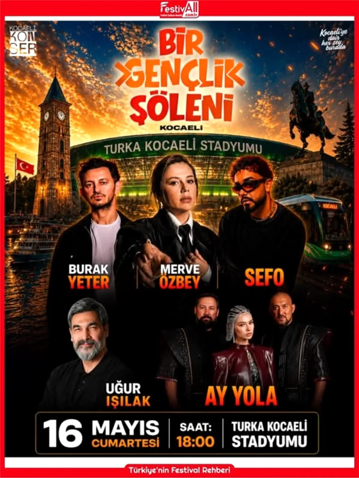 Kocaeli Gençlik Şöleni'nde 5 Büyük İsim Sahne Alacak: 16 Mayıs'ta Unutulmaz Gece Kocaeli Gençlik Şöleni'nde 5 Büyük İsim Sahne Alacak: 16 Mayıs'ta Unutulmaz Gece