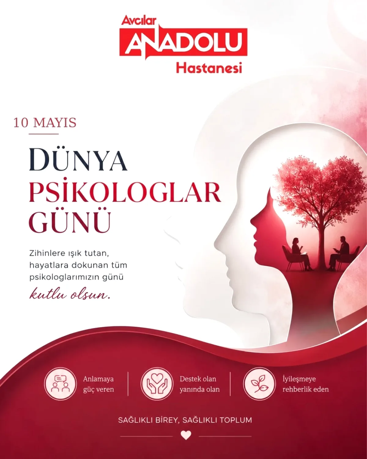 Avcılar Anadolu Hastanesi'nden Psikologlar Günü Mesajı Avcılar Anadolu Hastanesi'nden Psikologlar Günü Mesajı