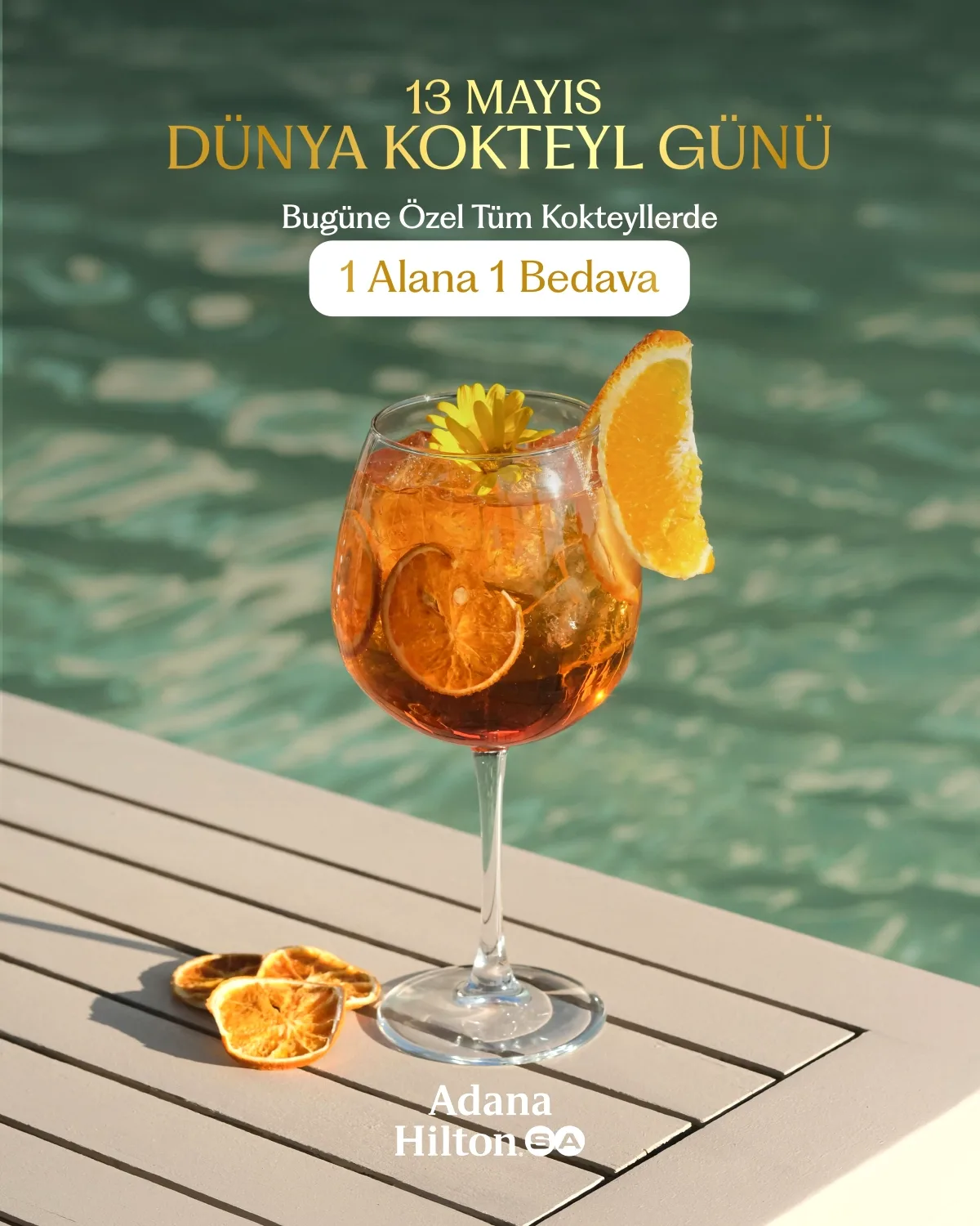 Adana HiltonSA'dan Dünya Kokteyl Günü'nde 1 Alana 1 Bedava Fırsatı Adana HiltonSA'dan Dünya Kokteyl Günü'nde 1 Alana 1 Bedava Fırsatı