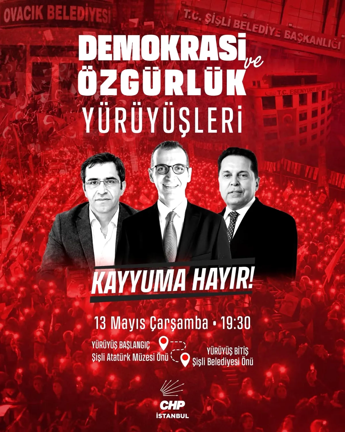 CHP Üsküdar'dan Demokrasi Yürüyüşü: Kayyumlara Karşı Buluşma CHP Üsküdar'dan Demokrasi Yürüyüşü: Kayyumlara Karşı Buluşma