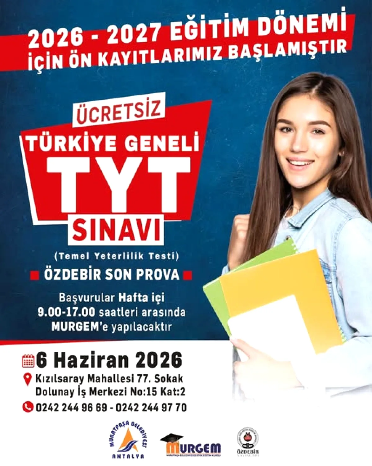 Antalya'da Üniversite Adaylarına Ücretsiz TYT Deneme Sınavı Antalya'da Üniversite Adaylarına Ücretsiz TYT Deneme Sınavı