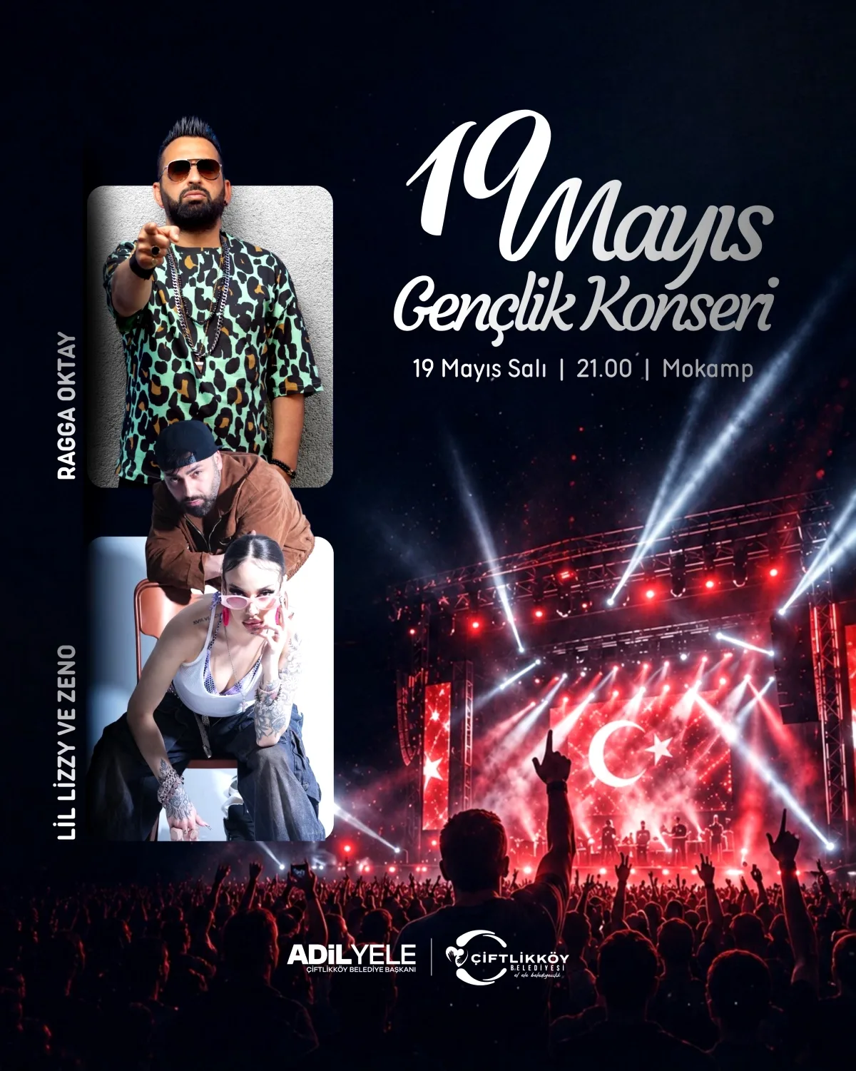 Çiftlikköy'de 19 Mayıs Coşkusu: Ragga Oktay ve Zeno Sahne Alacak Çiftlikköy'de 19 Mayıs Coşkusu: Ragga Oktay ve Zeno Sahne Alacak