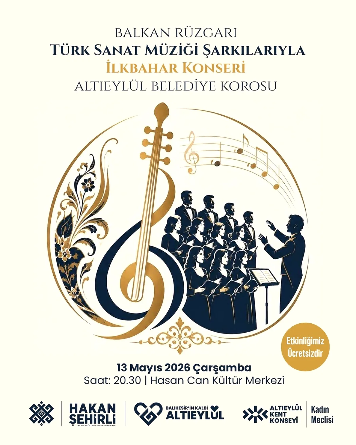 Altıeylül'de Ücretsiz Türk Sanat Müziği Konseri Yarın Altıeylül'de Ücretsiz Türk Sanat Müziği Konseri Yarın