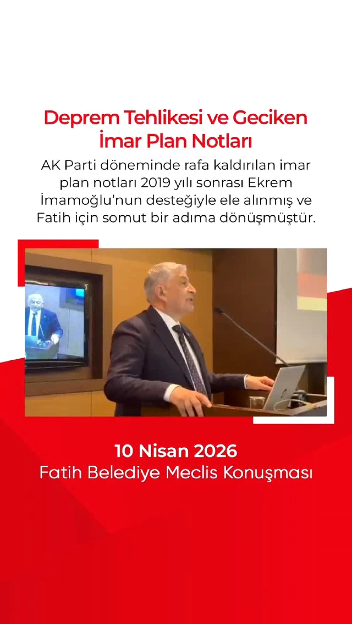 Fatih'te Deprem Hazırlığı: İmar Plan Notları Sürecinde Siyasi Gerilim Fatih'te Deprem Hazırlığı: İmar Plan Notları Sürecinde Siyasi Gerilim