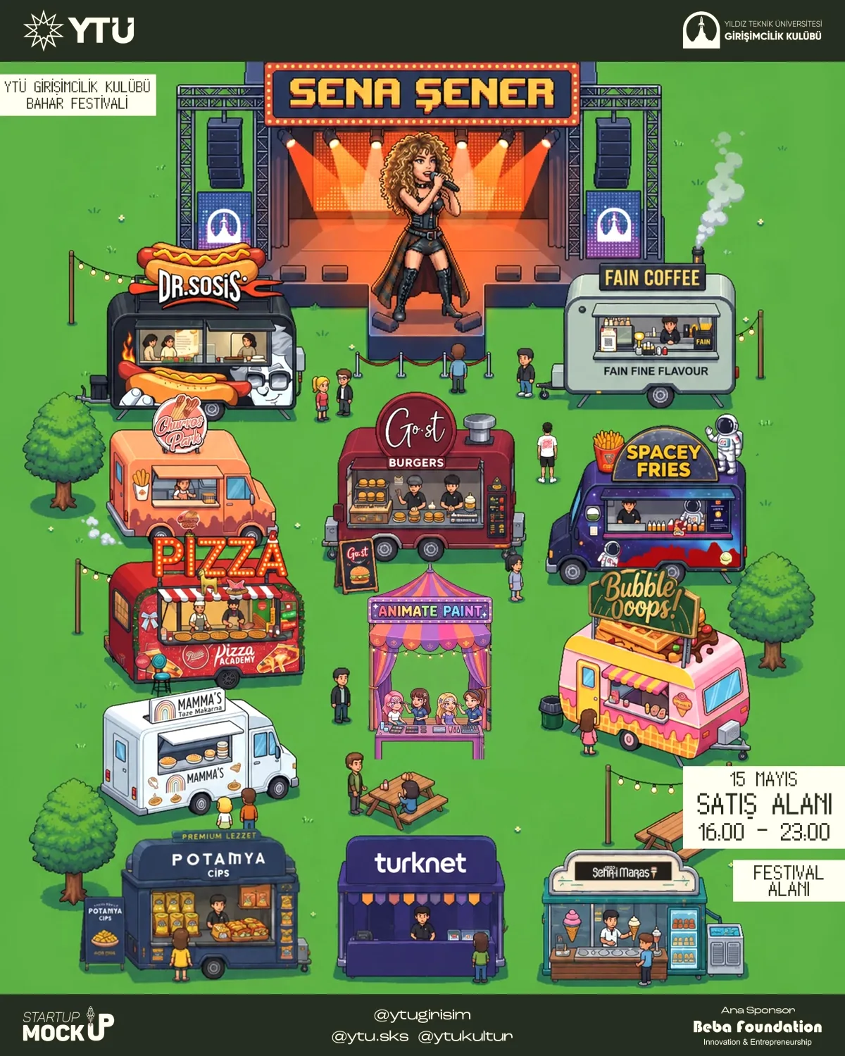 YTÜ Girişimcilik Kulübü Bahar Festivali'nde Sena Şener Sahne Alacak YTÜ Girişimcilik Kulübü Bahar Festivali'nde Sena Şener Sahne Alacak