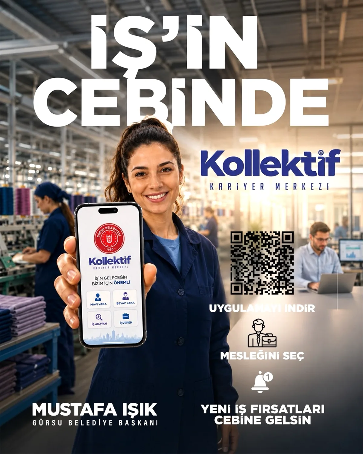 Gürsu'da İstihdam Seferberliği: 'Kollektif Kariyer' Dijital Platformu Vatandaşın Cebinde Gürsu'da İstihdam Seferberliği: 'Kollektif Kariyer' Dijital Platformu Vatandaşın Cebinde