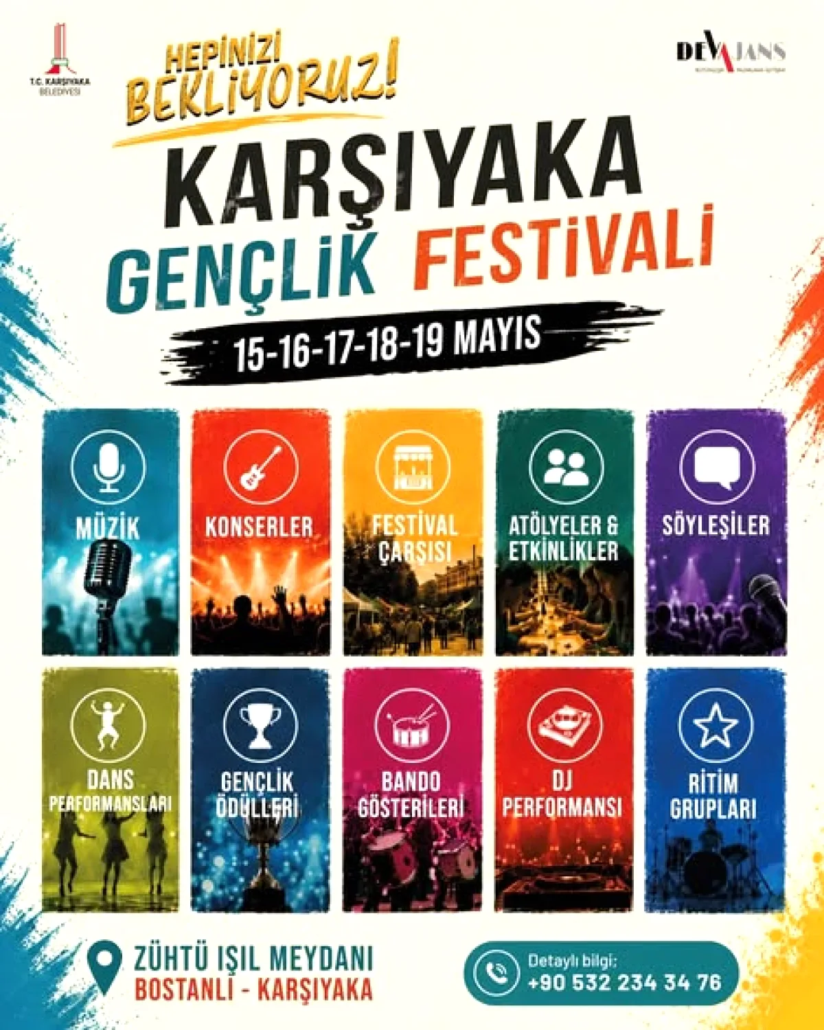 Karşıyaka Gençlik Festivali 15-19 Mayıs'ta: Konserler, Atölyeler ve Söyleşiler Karşıyaka Gençlik Festivali 15-19 Mayıs'ta: Konserler, Atölyeler ve Söyleşiler