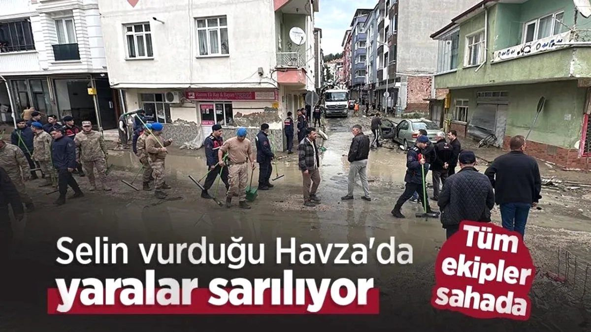 Havza'da Sel Sonrası Temizlik: 12 Yaralı, Tüm Ekipler Sahada Havza'da Sel Sonrası Temizlik: 12 Yaralı, Tüm Ekipler Sahada
